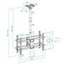 Tooq Soporte de Techo para 2 Pantallas 43-86 pulgadas Negro